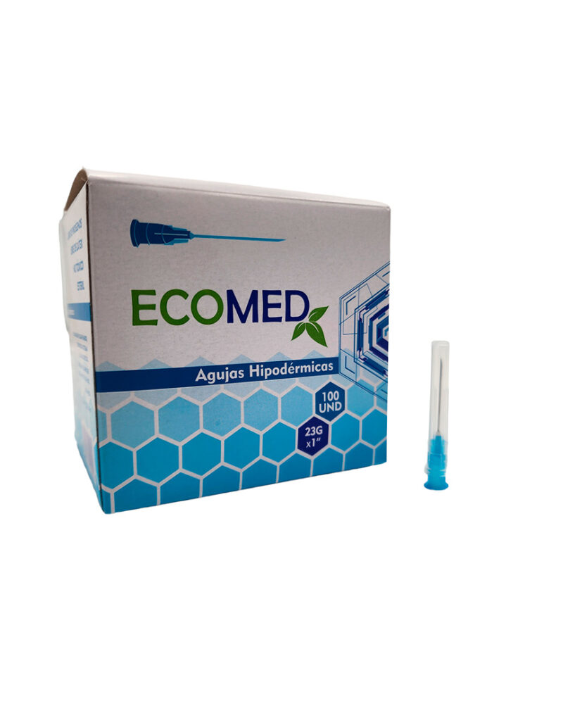 AGUJAS HIPODERMICAS - 23G X 1" - ECOMED - UNIDAD