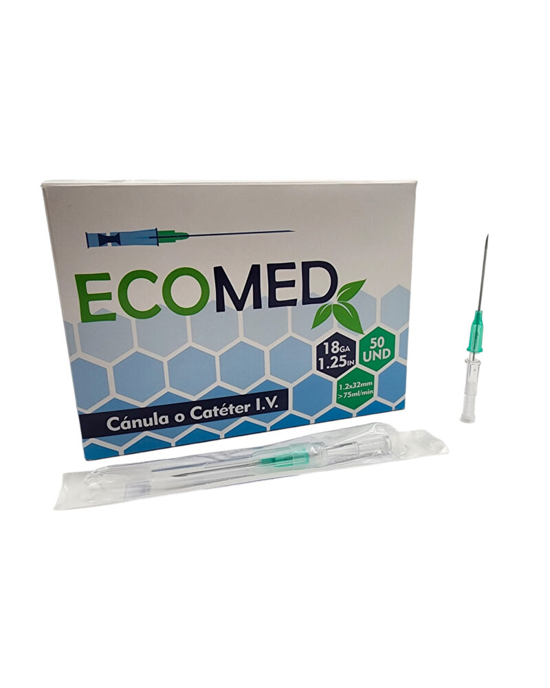CATETER INTRAVENOSO (JELCO) TIPO IV - 18G - ECOMED - CAJA X 50 UND ( E )