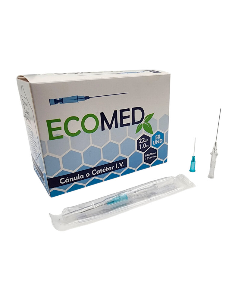 CATETER INTRAVENOSO (JELCO) TIPO IV - 22G - ECOMED - CAJA X 50 UND ( E )
