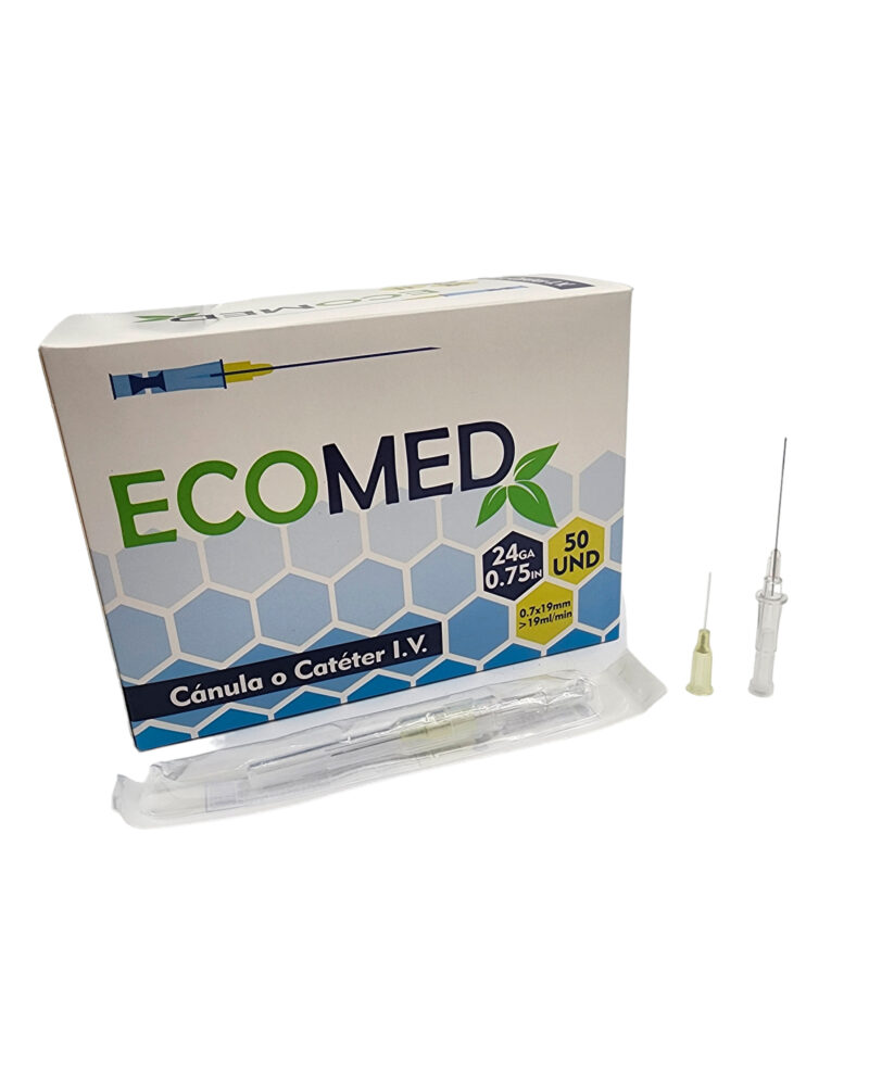CATETER INTRAVENOSO (JELCO) TIPO IV - 24G - ECOMED - CAJA X 50 UND ( E )