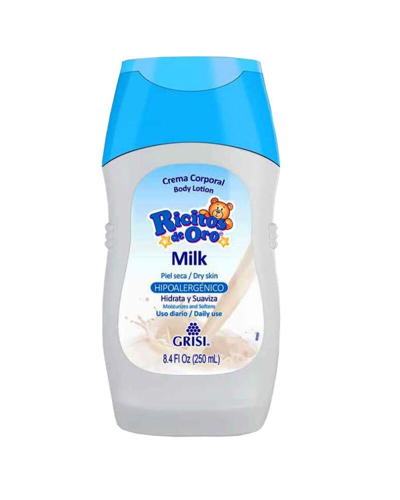 CREMA CORPORAL - RICITOS DE ORO - MILK 250 ML - BULTO X 36 UND