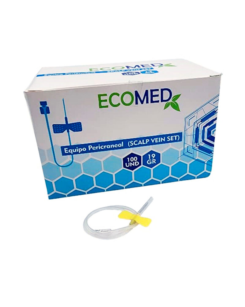 EQUIPO PERICRANEAL / SCALP - 19G - ECOMED - CAJA X 100 UND ( E )