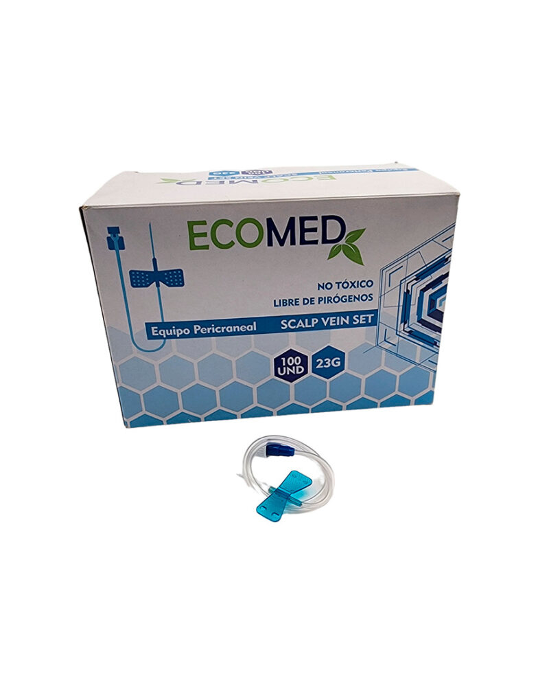 EQUIPO PERICRANEAL / SCALP - 23G - ECOMED - CAJA X 100 UND ( E )