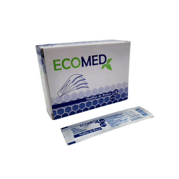 HOJILLA DE BISTURI QUIRURGICO - NRO 12 - ECOMED - CAJA X 100 UND