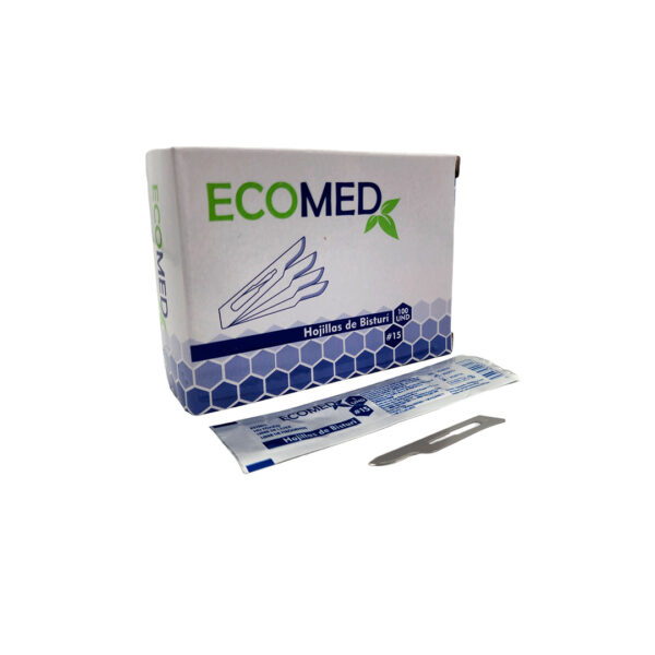 HOJILLA DE BISTURI QUIRURGICO - NRO 15 - ECOMED - CAJA X 100 UND