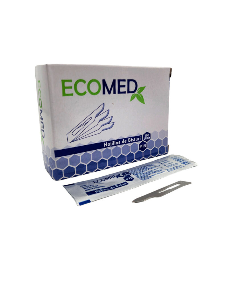 HOJILLA DE BISTURI QUIRURGICO - NRO 15 - ECOMED - CAJA X 100 UND
