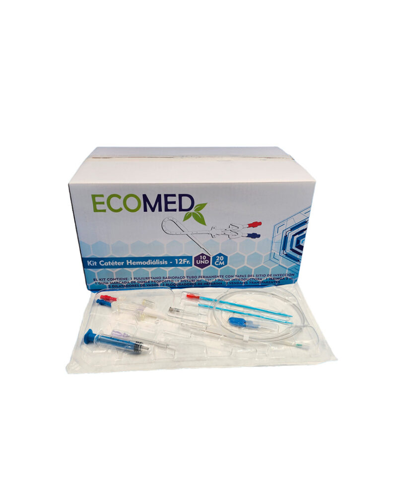KIT DE HEMODIALISIS 12fr x 20cm BILUMEN- ECOMED - CAJA X 10 UND  ( E )