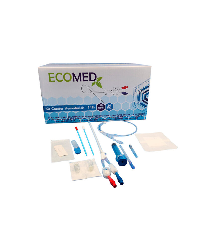 KIT DE HEMODIALISIS 14fr x 20cm BILUMEN- ECOMED - CAJA X 10 UND ( E )