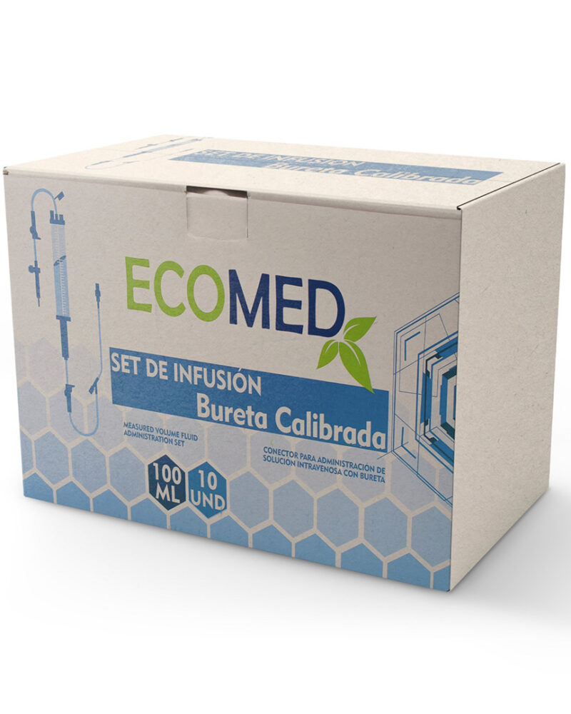 SET DE INFUSION CON BURETA - 100 CC - ECOMED - CAJA X 10 UND ( E )