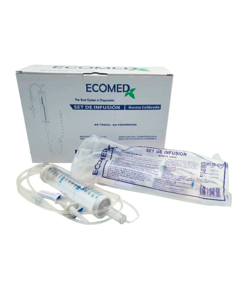 SET DE INFUSION CON BURETA - 150 CC - ECOMED - CAJA X 10 UND ( E )