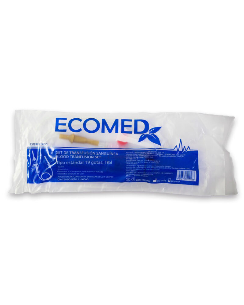 SET DE TRANSFUSION DE SANGRE - ECOMED - PAQ X 20 UNDS ( E )