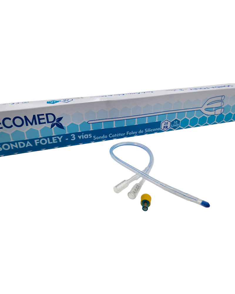 SONDAS FOLEY DE SILICONE - 3 VIAS 20 FR - ECOMED - CAJA X 10 UND ( E )