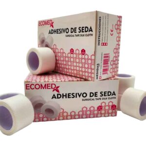 ADHESIVO DE SEDA - QUIRURGICO - ECOMED - 2.5 CM x 5MTS - CAJA x 12 UND ( E )