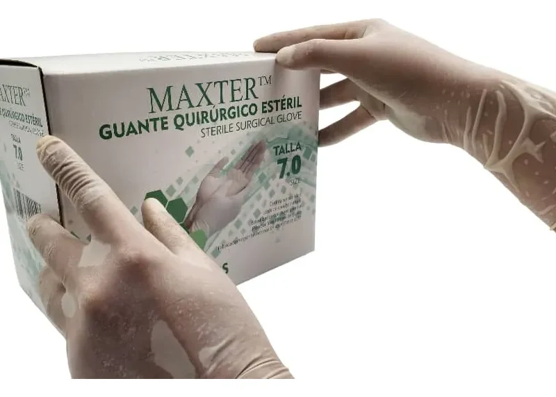GUANTES QUIRURGICOS - TALLA 8.0 - MAXTER - CAJA X 50 UND