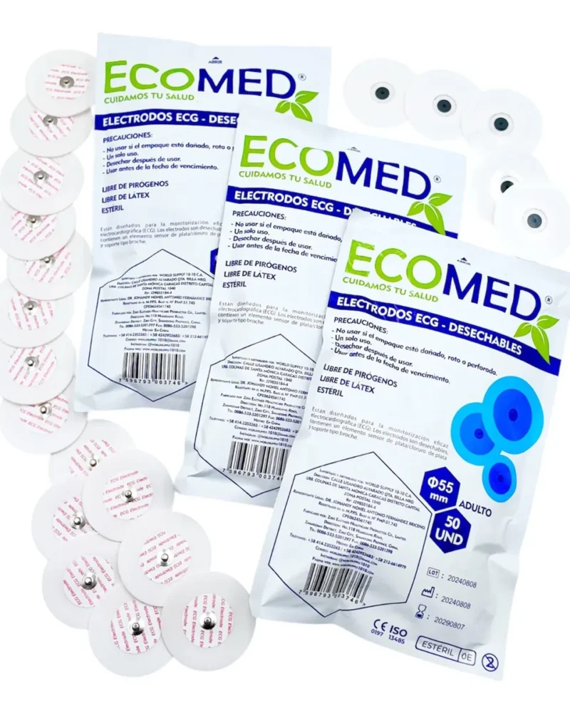 ELECTRODO ECG - PARA ADULTO - ECOMED - BULTO X 40 PAQUETES (2.000 UND)
