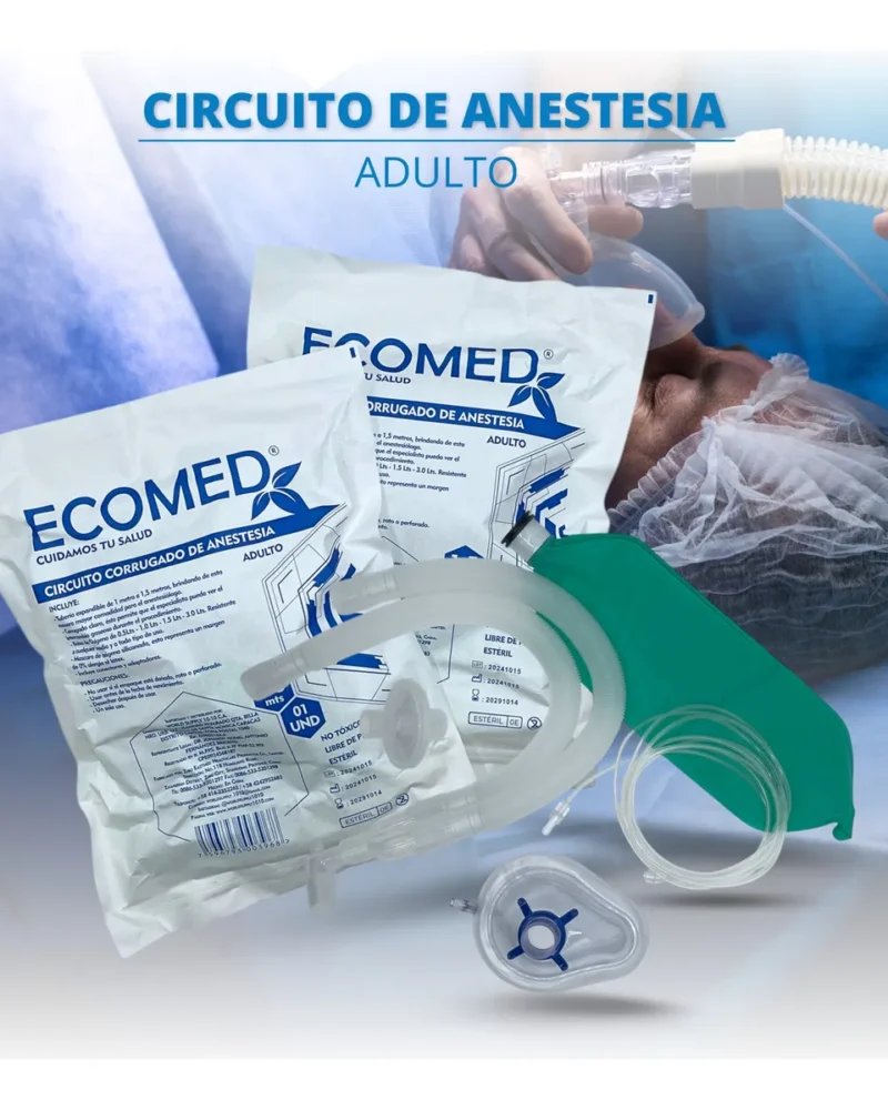 CIRCUITO DE ANESTESIA ADULTO - ECOMED - BULTO X 50 UND