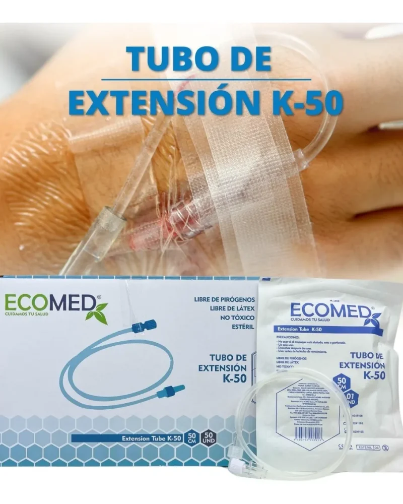 TUBO DE EXTENSION K50 - ECOMED - BULTO X 20 CAJAS (1000 UND)  ( E )